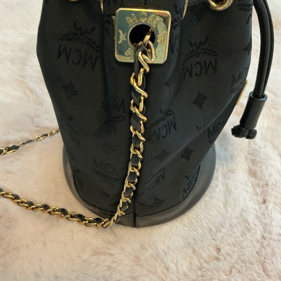 MCM Black Small Bucket Bag with Crossbody Strap - Picture 5 of 5
